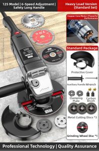 ZHI | High Power Cutting Polishing Grinding Electric Angle Grinder 125 Type