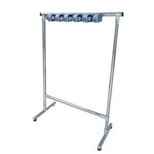 Welcomehome Stainless Steel Mop Rack Waterproof Standing Broom Organizer Multi-Functional Mop Holder for Home Kitchen Storage Rack