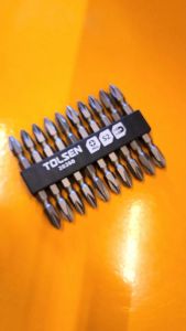 Tolsen 10pcs Industrial Double End Screwdriver Bits Set (PH2/PH2x65mm) with Magnet 20360