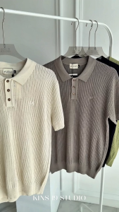 KINS | เสื้อโปโลคอปก โปโลแขนสั้น ทรงสวย มีทั้งหมด 4 สี 4 ไซส์ (KN134)