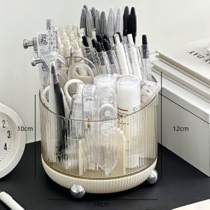 กล่องเก็บของแบบหมุนได้ความจุขนาดใหญ่สำหรับหนังสือเรียนสำนักงานชั้นวางปากกาแบบสร้างสรรค์สำหรับเด็ก กล่องเก็บของแบบทันสมัย