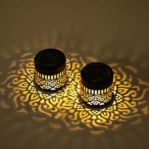 1Pcs/2Pack Solar-Powered Datura Lantern Light Wall Lamp Suitable for Outdoor Gardens Patios and Walkway Decorations.