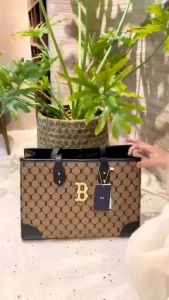 (Auth Tuồn Chính Hãng) Túi Tote M L B Dáng Ngang Kèm Túi Con Xinh Xắn Form Cứng Cáp