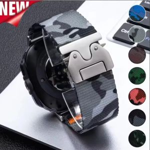 New Sport Nylon Loop Strap for Samsung Galaxy Watch 7Ultra 47mm Band Bracelet for Watch 7 Ultra Camouflage Watchband Accessories