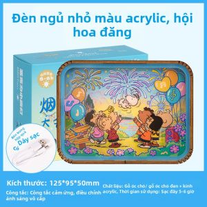 MAODETIANKONGZHICHENG | Đèn Đêm Phòng Ngủ Chủ Đề Lễ Hội Pháo Hoa Snoopy Cho Trẻ Em