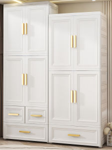 65cm Thickened Kids Wardrobe Accessible Luxury Baby Storage Cabinet Small Apartment Double Door Hanger Clothes Wardrobe For Home Locker