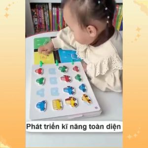 Combo 2 quyển Học Liệu Bóc Dán Montessori 17 Chủ Đề và  Học liệu Bóc Dán  toán học cho bé 2-6 tuổi Xương rồng nhỏ