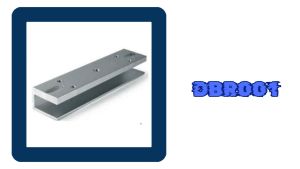 Ebelco Door Access Glass Door U Bracket Aluminum 600lbs Magnetic Magnet EM Lock use DBR001 U1-600