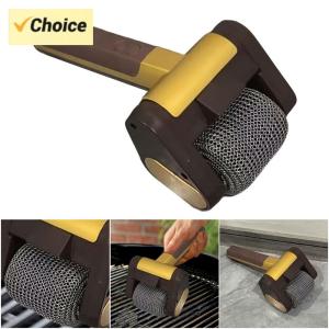 Electric Grill Cleaner Stainless Steel Roller Grill Cleaner Brush Rechargeable Grill Cleaning Scrub Brush Barbecue Cleaner Tools