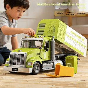 JIHU | Large American Style Alloy City Cleaning Engineering Toy Car