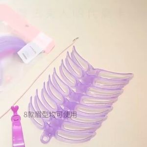 Suomi Eyebrow Tool Set 8 shapes Magic Handle Eyebrow Card Eye Brow Class Makeup Tools