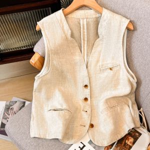 Shalldoer | V-Neck Thin Summer Vest for Women