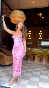 【Clearance】 WaQas Simon Butterfly Women Maxi Dress Print Backless Spaghetti Straps V Neck Halter Bodycon Y2K Club Party