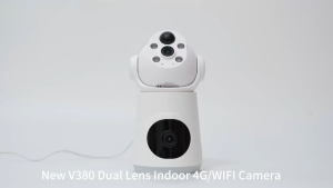 V380 PRO VQS003 4G Network Day & Night Dual Lens Battery Power CCTV Camera