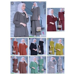 PROMO SALE ayyara one set jumbo baju setelan wanita muslimah terbaru TRAND FASHION