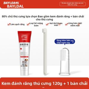 BAYLDAHL | Kem Đánh Răng Cho Thú Cưng Có Thể Ăn Được Loại Bỏ Hôi Miệng