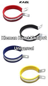 Kleman Karet Knalpot 3.5 & 4 Inch Universal Klem Braket Breket Bracket Kenalpot Peredam Suara Silencer Warna In Inci 3 . 5