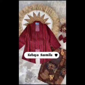 Kebaya Sasmita | Baju Adat Katun Modern Anak Perempuan Jawa Sunda | Kostum Carnaval | Azzafran
