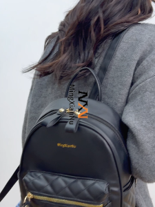 MXN West Women Fashion Leather Backpack Large Solid School Bag Travel Backpacks for Women