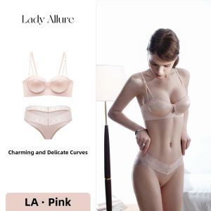 French Style Lustrous Satin Lift & Pushup Lace Bra