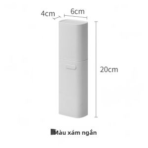 Bộ Đồ Vệ Sinh Cá Nhân Du Lịch Cầm Tay Đựng Kem Đánh Răng Cốc Đựng Nước Súc Miệng Hộp Đựng Đồ Dùng Cá Nhân Bằng Nhựa Màu Trơn