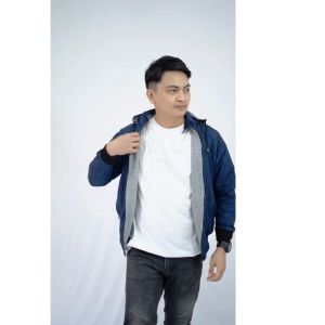 AJB - Jaket Bolak Balik 2 in 1 Parasut Pria & Wanita Terbaru 2023 Size L XL XXL - Bisa COD