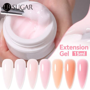 เล็บเจลสีหวาน 15 มล เจลเคลือบ สีชมพูนู้ ดฝรั่งเศส ยืดใช้การใช้งาน ได้ดูวันเล็บ