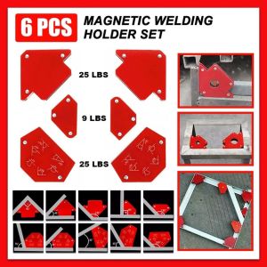 【Free hands】6PCS Welding Magnet Magnetic Square Welder Holder Arrow Clamp Welding Positioner Magnetic Fixed Angle Soldering Locator Multi Angles Tool Pack(30° 45° 60° 75° 90° 135° 150°)