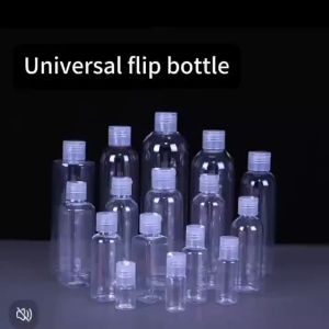 Transparent Plastic Flip Bottle Can Be Reused Travel Classification Bottle Lotion Packed Bottle Cosmetics Portable Container COD