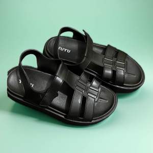 Sandal gladiator wanita terbaru tinggi 4 cm bahan karet jelly