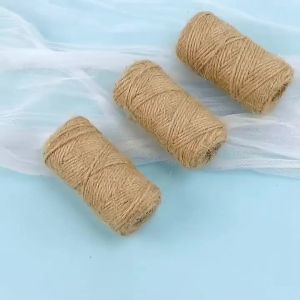 50-200m Natural Vintage Jute Rope Twine Roll Sewing Crafts Jute Cord Thread Wedding Handmade DIY Party Ribbon Bows Decoration