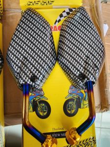 Spion Jupiter Mini 10cm Karbon Gagang Twotone - Blue X - Crome - Hitam - Spion Yamaha Jupiter Mini Bisa Semua Motor Yamaha Nmax Jupiter Vixion Mio Lexi Aerox Vega Dan yamaha lainnya