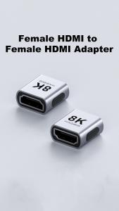 Hagibis HDMI Coupler 8K HDMI 2.1ตัวเมียเป็นคอนเนคเตอร์ตัวเมียอะแดปเตอร์สายพ่วงสำหรับจอภาพ HDTV แล็ปท็อปโปรเจคเตอร์ Roku TV