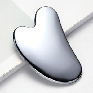 Heart Shape Stainless Steel Gua Sha Board Muscle Massage Tool for Body & Facial Blood Circulation Skin Care & Relaxation