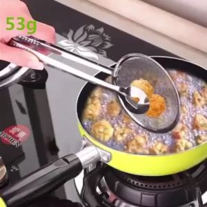 BY611 Jepitan Gorengan Dengan Tirisan Minyak 2in1 Alat Pencapit Penjepit Makanan Stainless