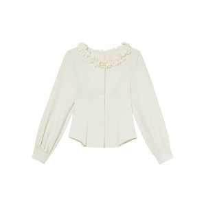 XXNING | Áo Sơ Mi Vintage Hoa Cổ Đẹp Phù Hợp Tạo Dáng Có Nếp
