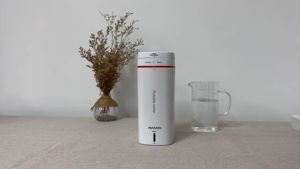 Portable Electric Kettle 500ML Rechargeable Thermo Cup Adjustable Temperature Kettles For Outdoor Traveling Stainless Steel Heating Cup