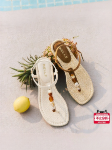 Belle | Lucky Stone T-Strap Roman Sandals