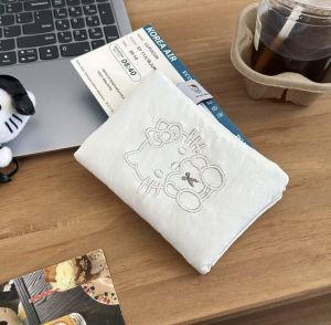 Silver Gradient Gloss Passport Bag High-End Looking Family Storage Organizer Card Holder Document Bag for Travelers