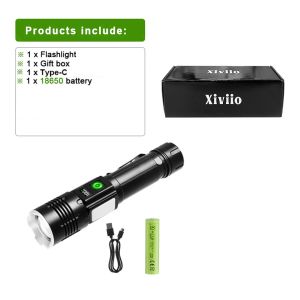 New 89900000000LM Strong Light LED Flashlight Rechargeable work light 5+4modes Powerful Torch Camping Fishing Lantern Work Lamp