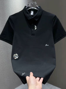 Summer Fashionable Short Sleeve Embroidered Polo Shirt Mens Slim Fit Casual Business Half Sleeve T-Shirt Youth Active Style