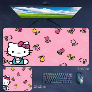 Sanrio | Fashionable Hello Kitty Printed Rubber Mouse Pad Large Size Non-slip and Dirt-resistant Computer Keyboard Pad Writing Desk Pad