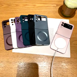 Soft Case Matte Magnetik Kompatibel Untuk Samsung Galaxy Z Flip 7 Samsung Z Flip 7 Fe Support Magnetic Magsafe Wireless Charging Phone Case Silikon With Ring Lensa Kamera