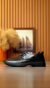 British Business Formal Leather Shoes for Men - High-Quality Soft Leather with Textured Surface & Non-Slip Sole - Ideal for Formal Occasions & Daily Commutes