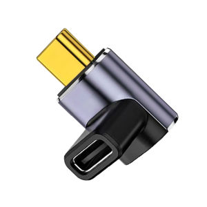 NNBILI USB4.0 OTG Type C 90 Degree Adapter 100W 5A USB C to Type C Fast Charging Converter USB C Data Adapter For Macbook 8K60HZ