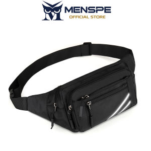 MENSPE Fashion Chest Bag Men Womens Waist Bag Waterproof Sports Bag Large Capacity Casual Bag Messenger Bag Reflective Strip Design Outdoor Fitness Bag Travel Bag Business Bag