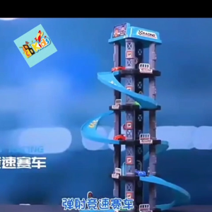 Đồ Chơi Lắp Ráp Mô Hinh Bãi Xe Cầu Truợt 3 Tầng đội chó cứu hộ Hãng DIY