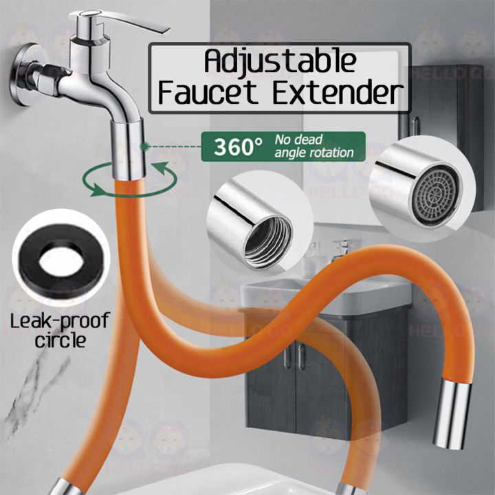 Faucet Extension Extender Rotating Water Tap Extension Pipe Kitchen