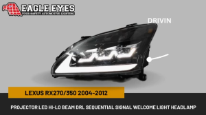 LEXUS RX270/350 2004-2012 PROJECTOR LED HI-LO BEAM DRL SEQUENTAIL SIGNAL WELCOME LIGHT HEADLAMP