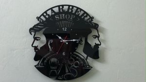 Tranh Đồng Hồ Treo Tường Cắt Tóc Barber Abatsu
